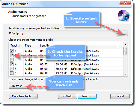 Choose Output Folder