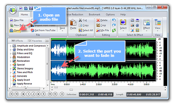 Open an Audio File