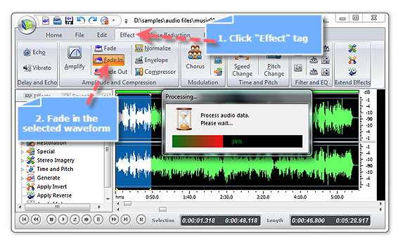 Add Fade In And Fade Out Effects