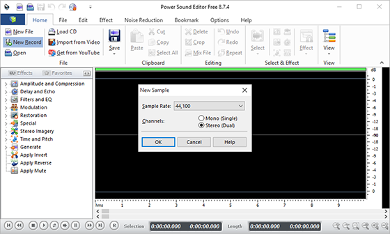 Choose Sample Rate and Channel Choose Sample Rate and Channel