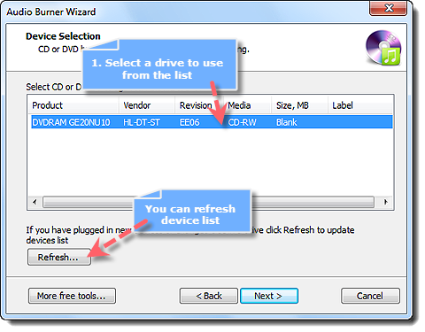Select a Drive Select a Drive