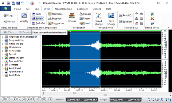 Add Fade In/Out Effect Add Fade In/Out Effect
