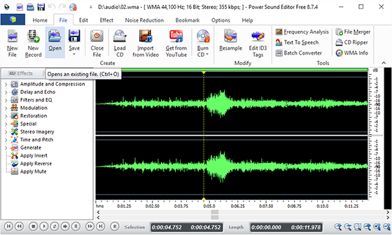 Add Audio File Add Audio File