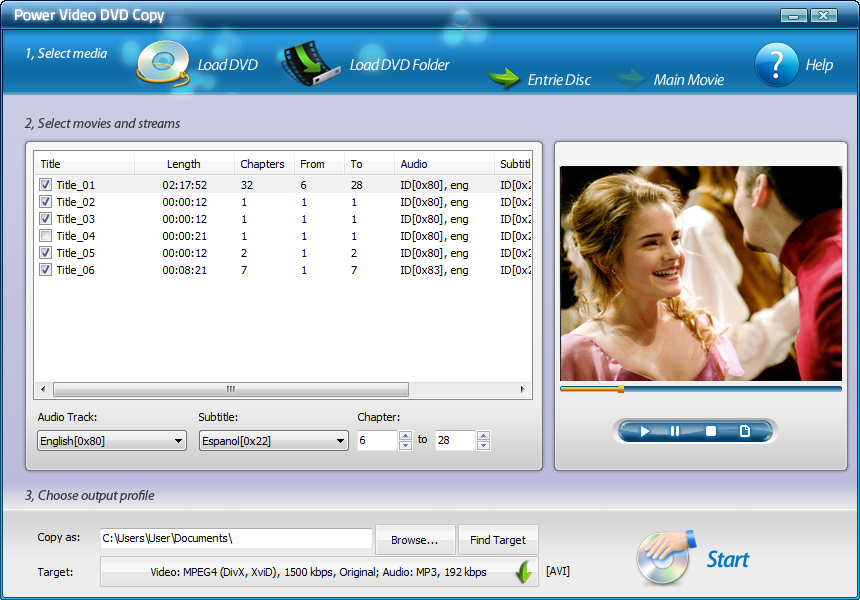 Power Video DVD Copy screenshot